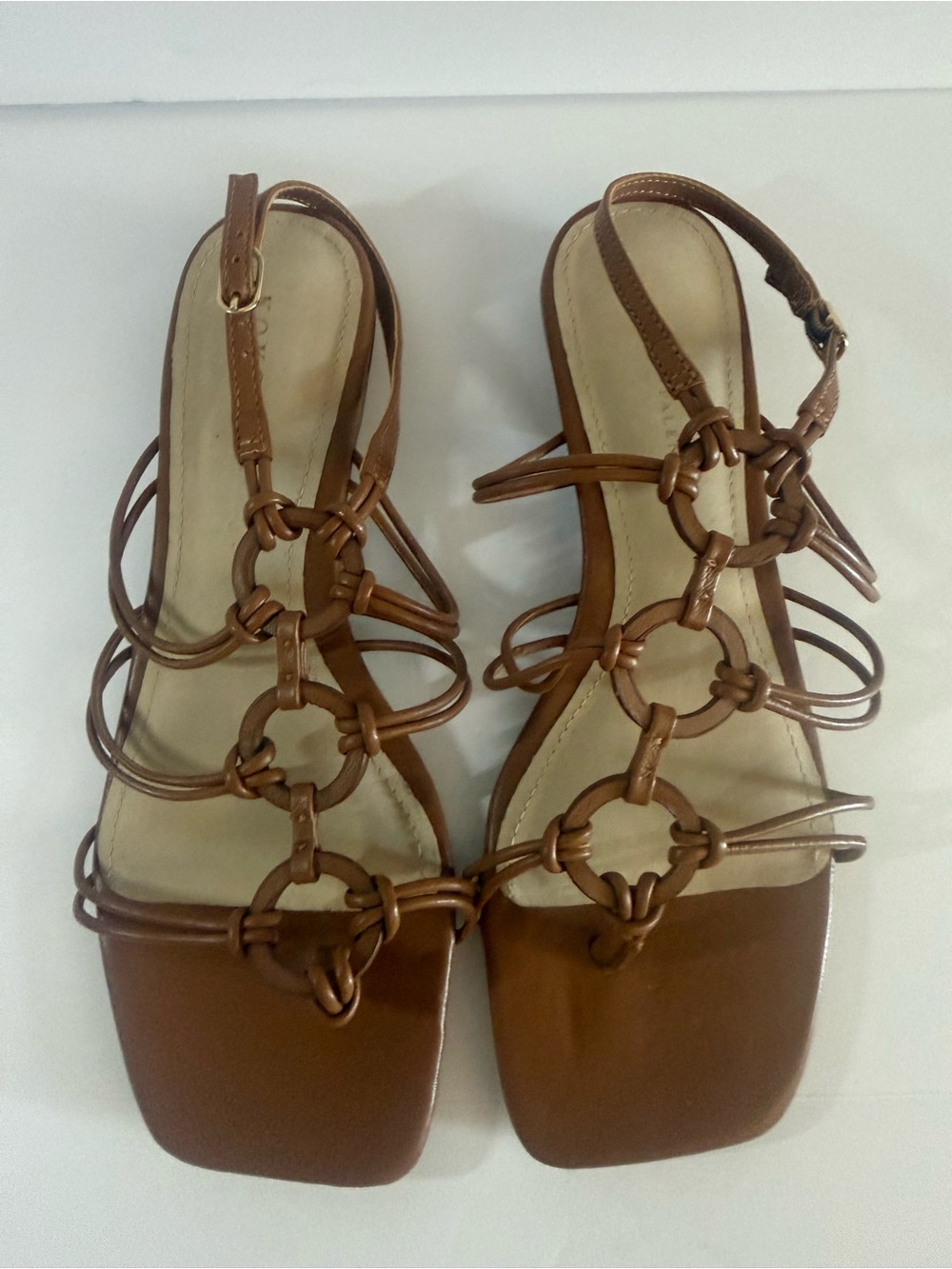 Koko +palenki Brown Strappy Women's Sandals - Classic Summer Style size 8.5